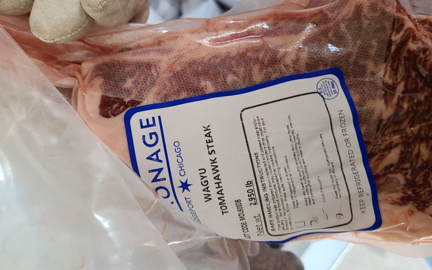 Tomahawk (bone-in ribeye), as it comes